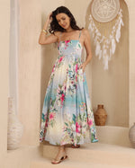 Load image into Gallery viewer, Hibiscus Maxi Dress - Blue
