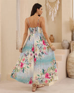 Load image into Gallery viewer, Hibiscus Maxi Dress - Blue
