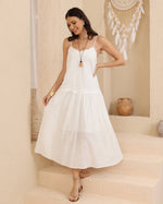 Load image into Gallery viewer, Olivia Lace Maxi Dress - White
