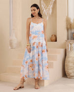 Load image into Gallery viewer, Poppy Lace Maxi Dress - Light Blue
