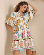 Load image into Gallery viewer, Marrakech Mini Dress - White/Multi
