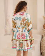 Load image into Gallery viewer, Marrakech Mini Dress - White/Multi
