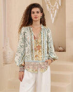 Load image into Gallery viewer, Lauren Long Sleeve Blouse - Multi

