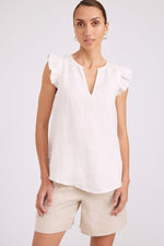 Load image into Gallery viewer, Studio Frill Tank - White
