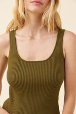 Load image into Gallery viewer, Adele Cotton Tank - Olive
