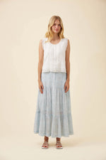 Load image into Gallery viewer, Frances Button Tank - White
