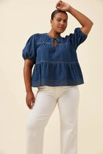 Load image into Gallery viewer, Preston Tie Top - Deep Blue

