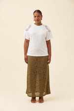 Load image into Gallery viewer, Eva Crochet Top - White
