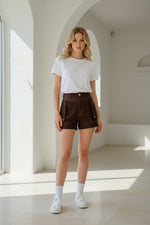 Load image into Gallery viewer, CD Denim Shorts - Choc
