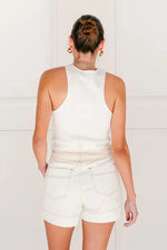 Load image into Gallery viewer, CD Denim Shorts - White
