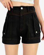 Load image into Gallery viewer, CD Denim Shorts - Black
