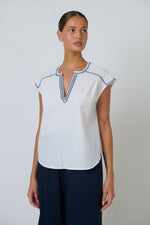 Load image into Gallery viewer, Marlow Cotton Top - White
