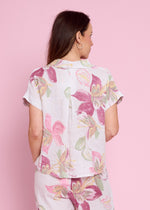 Load image into Gallery viewer, Italian Linen Shirt - White Floral
