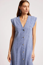 Load image into Gallery viewer, Dusk Denim Maxi Dress - Denim
