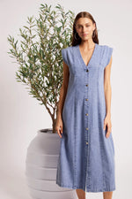 Load image into Gallery viewer, Dusk Denim Maxi Dress - Denim
