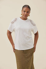 Load image into Gallery viewer, Eva Crochet Top - White
