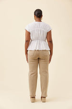 Load image into Gallery viewer, Rosa Tie Top - White
