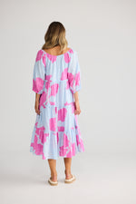 Load image into Gallery viewer, Grenadine Dress - Blue Hibiscus Breeze
