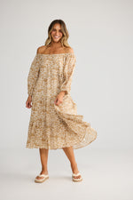 Load image into Gallery viewer, Grenadine Dress - Taupe Spring Fan
