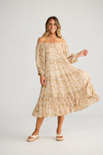 Load image into Gallery viewer, Grenadine Dress - Taupe Spring Fan
