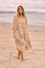 Load image into Gallery viewer, Grenadine Dress - Taupe Spring Fan
