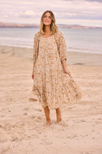 Load image into Gallery viewer, Grenadine Dress - Taupe Spring Fan
