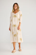 Load image into Gallery viewer, Ohana Dress - Natural Stripe
