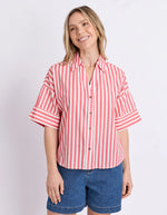 Load image into Gallery viewer, Holiday Shirt - Pink/White
