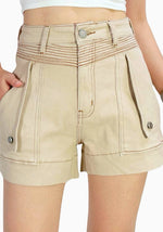 Load image into Gallery viewer, CD Denim Shorts - Sand
