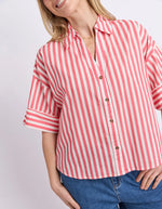 Load image into Gallery viewer, Holiday Shirt - Pink/White
