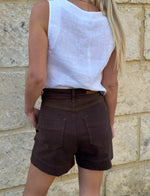 Load image into Gallery viewer, CD Denim Shorts - Choc
