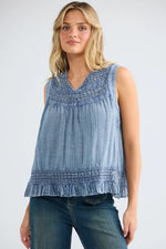 Load image into Gallery viewer, Freesia Top - Steel Blue
