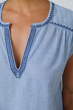Load image into Gallery viewer, Marlow Cotton Top - Light Blue
