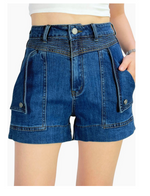 Load image into Gallery viewer, CD Denim Shorts - Dark Blue
