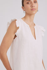 Load image into Gallery viewer, Studio Frill Tank - White
