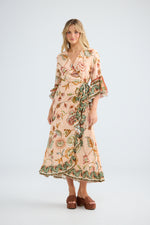 Load image into Gallery viewer, Carly Wrap Dress - Wildflower Oasis

