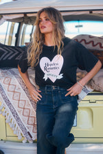 Load image into Gallery viewer, Hopeless Romantics Relaxed Tee - Black Wash
