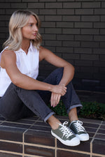 Load image into Gallery viewer, Hosier Shoe - Dark Olive
