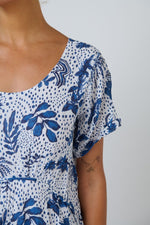 Load image into Gallery viewer, Winona Midi Dress - White/Blue
