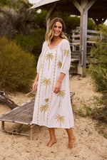 Load image into Gallery viewer, Ohana Dress - Natural Stripe
