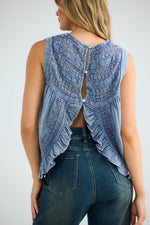 Load image into Gallery viewer, Freesia Top - Steel Blue
