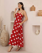 Load image into Gallery viewer, Dotty Maxi Dress - Red
