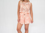 Load image into Gallery viewer, Amelia Short Set - Peach/Cream
