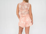 Load image into Gallery viewer, Amelia Short Set - Peach/Cream
