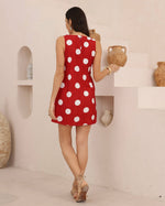 Load image into Gallery viewer, Dotty Mini Dress - Red

