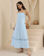 Load image into Gallery viewer, Ric Rac Maxi Dress - Blue
