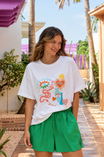 Load image into Gallery viewer, Mykonos Graphic T-Shirt - White Amor
