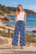 Load image into Gallery viewer, Ella Palm Pant - Blue
