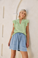 Load image into Gallery viewer, Sovana Frill Tank - Mint
