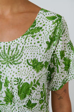 Load image into Gallery viewer, Winona Midi Dress - White/Green
